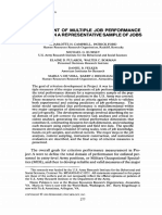 Development of Multiple Job Performance Measures in A Representative Sample of Jobs