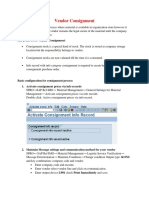 Vendor Consignment: Basic Configuration For Consignment Process 1. Activate Consignment Prices Via Info Records