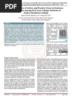 The Proper Use of Active and Passive Voice in Sentence Construction Among First Year College Students of Andres Bonifacio College