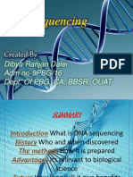 DNA Sequencing: Dibya Ranjan Dalei Adm no-9PBG/16 Dept. of PBG, Ca, BBSR, Ouat