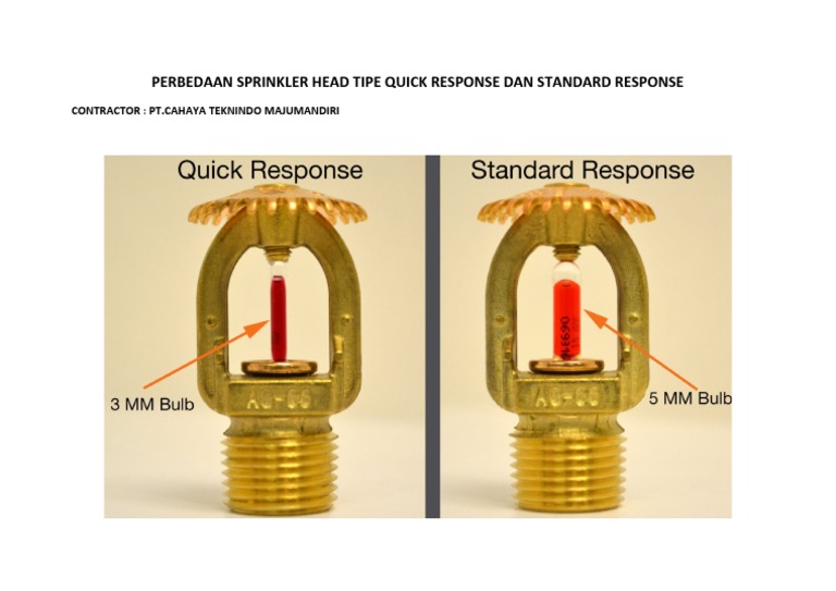 Perbedaan Head Sprinkler Standard Response Dan Quick Response | PDF