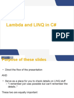 Lambda and LINQ in C#