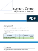 Inventory Control: Objectives + Analysis