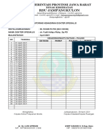 Kehadiran Dokter Spesialis April 2021