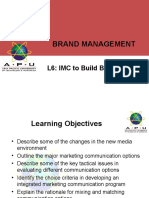 L6-Integrating Marketing Communications To Build Brand Equity