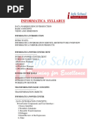 Informatica Syllabus