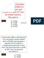 A Certain Sum of Money Amounts To 2,500 in A Span of 5 Years and 3,000 in A Span of 7 Yrs. at Simple Interest. The Sum Is