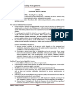 12 - MM 260 Unit XII Statistical Quality Control