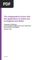 The Independent Review Into The Application of Sharia Law in England and Wales