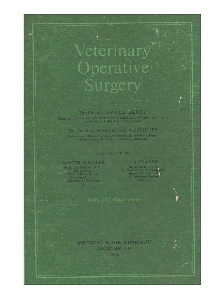 Veterinary Operative Surgery | PDF