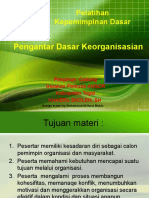 Dasar-dasar Keorganisasian dan Kepemimpinan