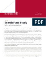 Search Fund Study: Selected Observations