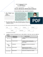 Actividad Formativa Metodos Separación Mezclas