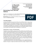 A Review of The Reynolds Intellectual Assessment Scales, Second Edition, and Reynolds Intellectual Screening Test, Second Edition