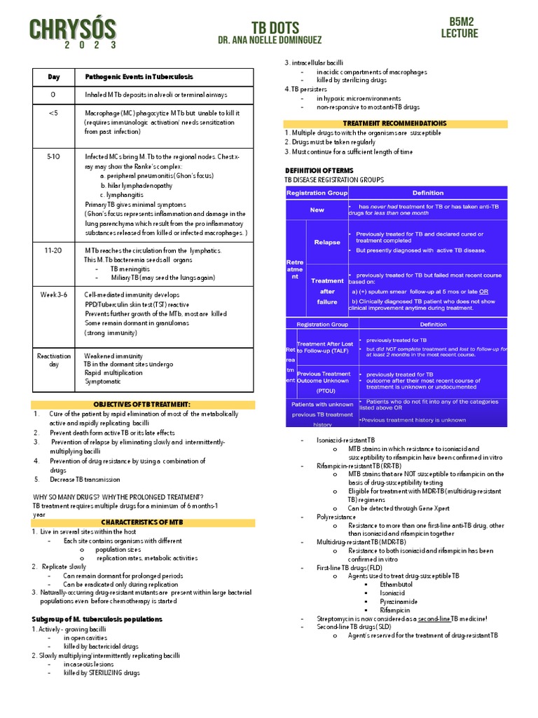 TB Treatment Guidelines and Principles | PDF | Tuberculosis | Clinical ...