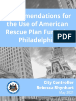 Recommendations For The Use of American Rescue Plan Funds in Philadelphia