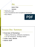 Plan For Today: Recap of Session One Company Analysis
