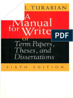 A Manual For Writers of Term Papers, Theses, and Dissertations 6th Ed.
