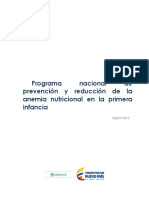 Documento Programa Anemia MinSalud - 31082015