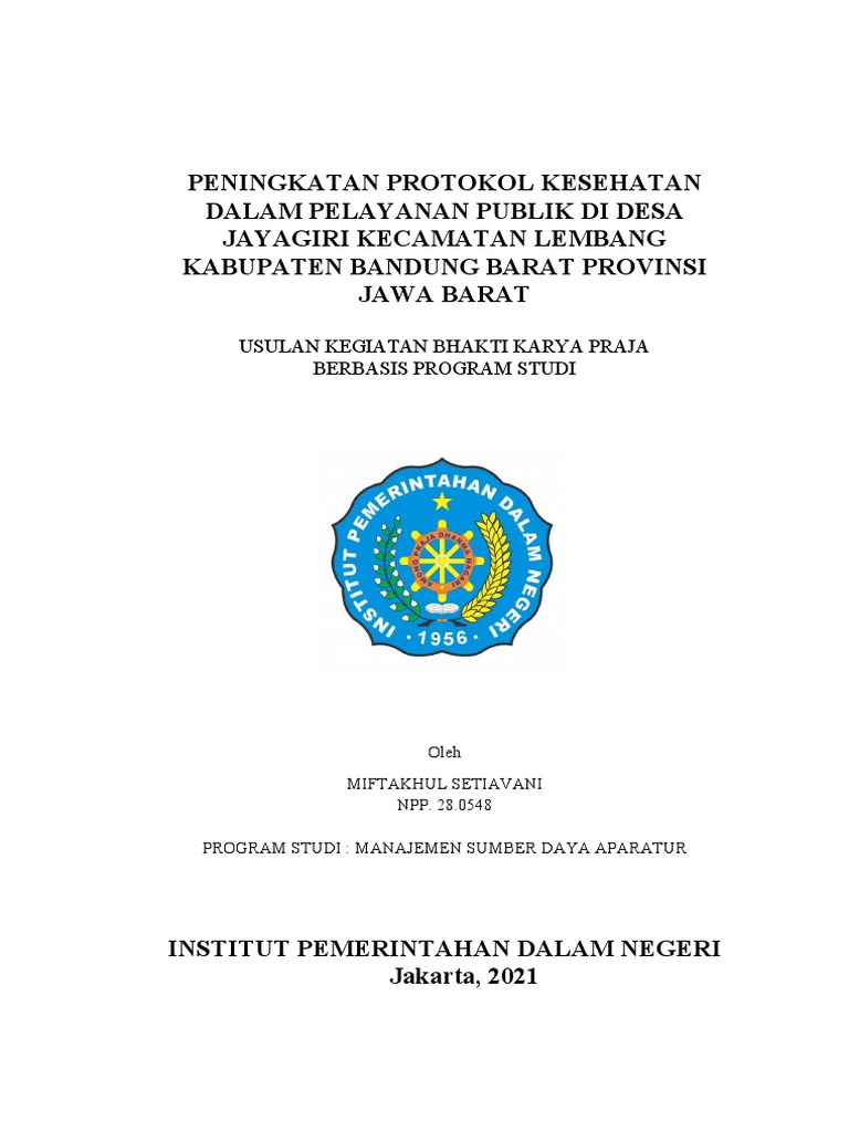 Protokol Kesehatan di Desa Jayagiri | PDF