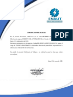 Certificado Trabajo