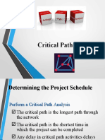 Critical Path Analysis Project Schedule Determination