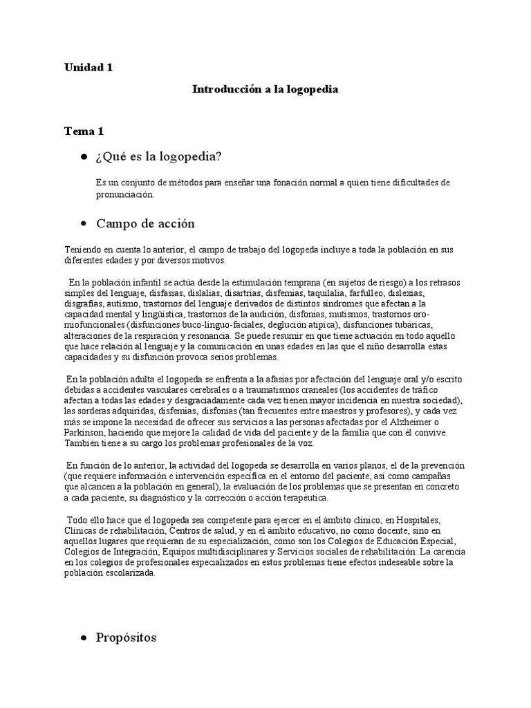 Introduccion A La Logopedia | PDF | Patología del habla y Lenguaje ...