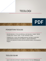 3.pengertian Teologi (ELERN) PENGERTIAN DAN SEJARAH MNCULNYA ILMU KALAM