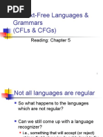 Context-Free Languages & Grammars (Cfls & CFGS) : Reading: Chapter 5