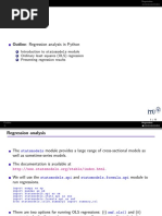 Outline: Regression Analysis in Python