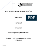 History Route 2 Paper 1 Communism in Crisis 1976-89 HLSL Markscheme Spanish