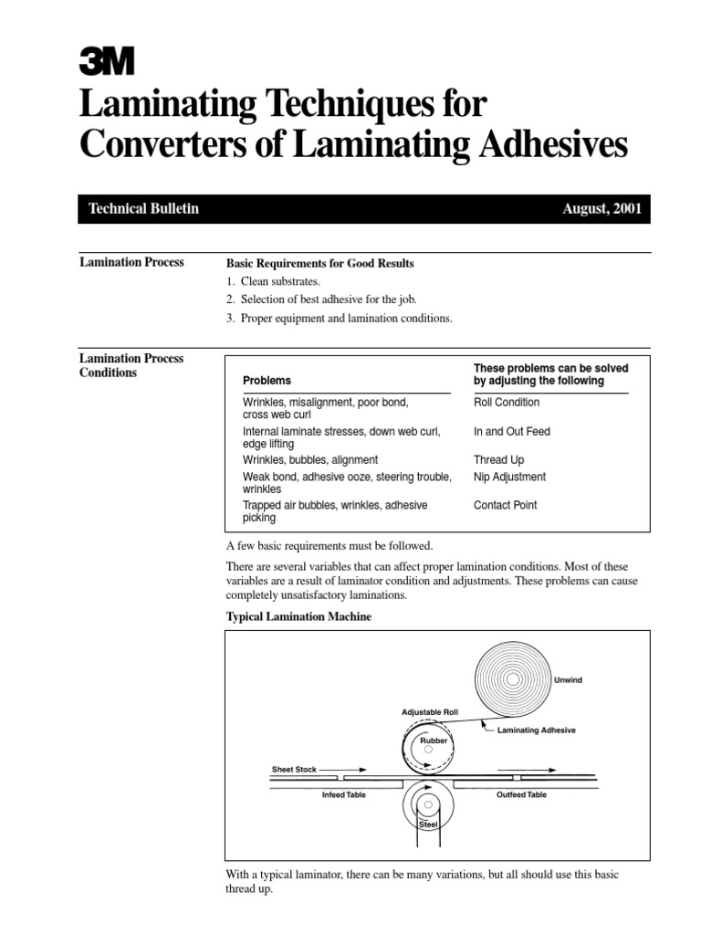 Laminating Techniques For Converters of Laminating Adhesives PDF