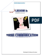 V. Lesson 3 - Verbal Communication