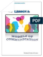 Vii. Lesson 5 - Models of Communication