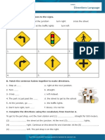 Directions Language Interactive Worksheet