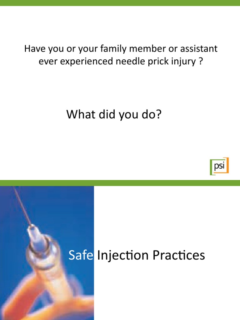 Safe Injection V.0 PDF Injection (Medicine) Hiv/Aids