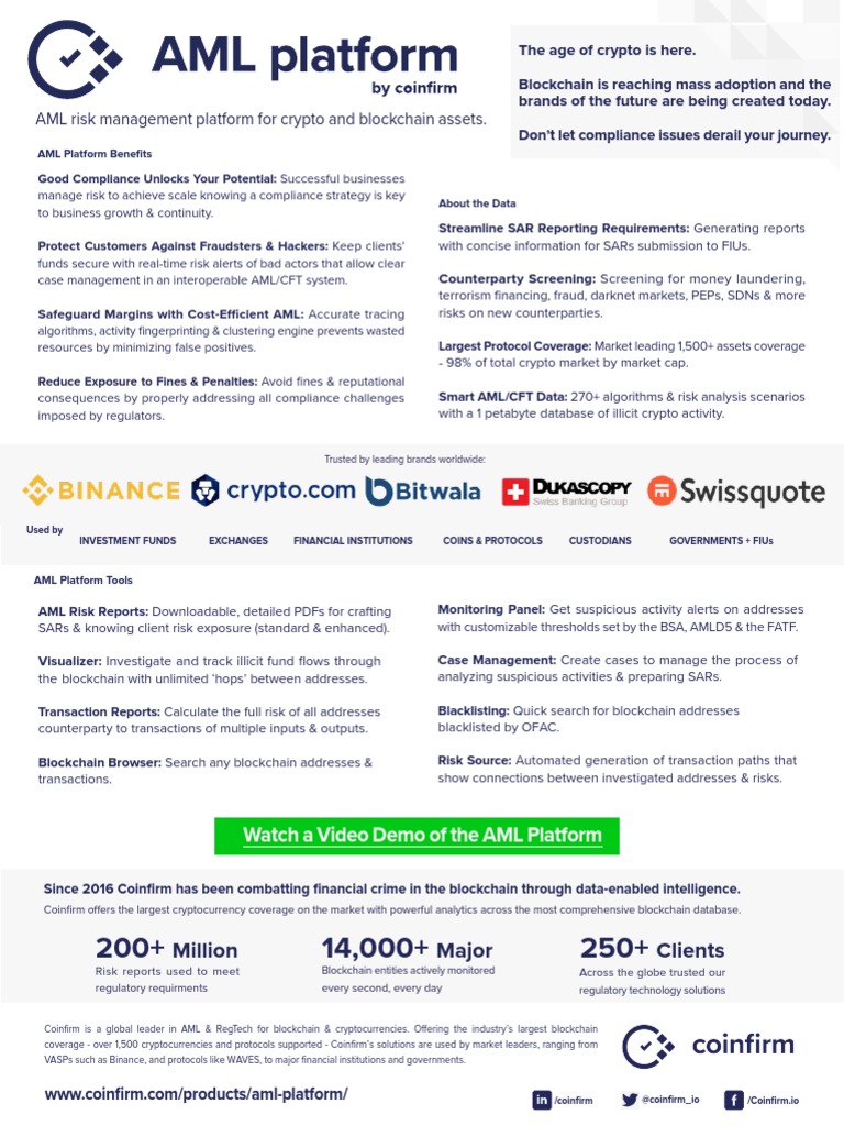 Coinfirm: AML Solutions for Crypto | PDF | Money Laundering ...