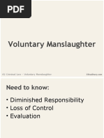 Voluntary Manslaughter Workbook PowerPoint OCR