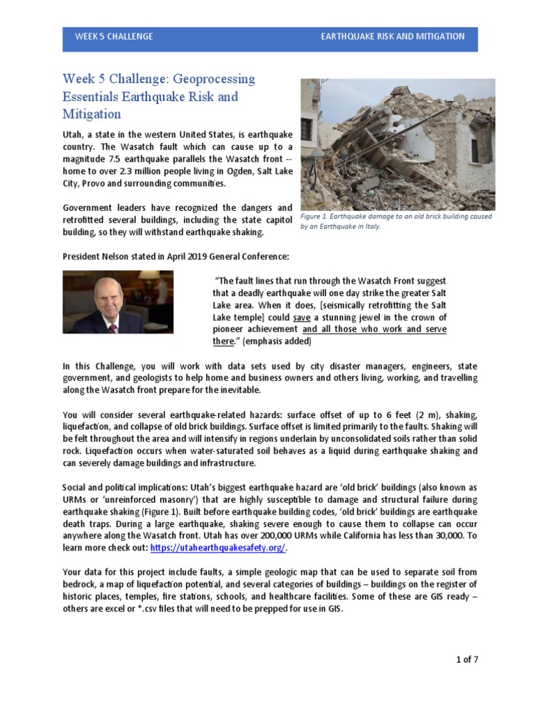Earthquake Risk Mitigation in Utah | PDF | Earthquakes | Geographic ...