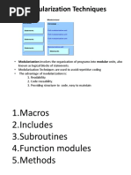 Modularization Techniques