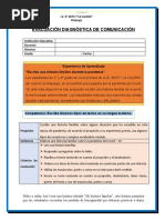 EVALUACIÓN DIAGNÓSTICA DE COMUNICACIÓN 3° 4° grado