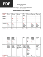 Computer Department Timetable