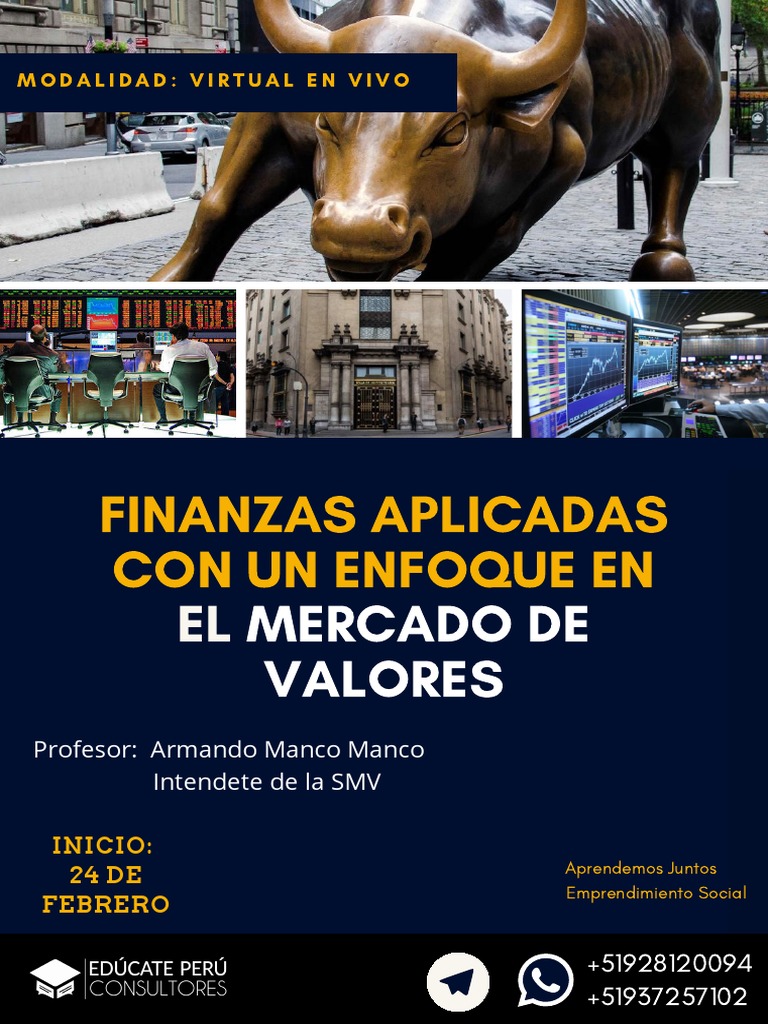 Curso de Finanzas y Mercado de Valores | PDF | Compartir (Finanzas ...