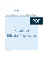 Negotiation in Business - 5 Rules