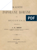 Simion Florea Marian - Tradiții Poporane Române Din Bucovina