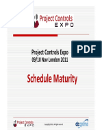 Project Controls Expo: Schedule Maturity