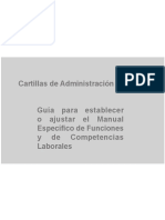 Cartillas de Administración Pública - Guía Para Establecer o Ajustar El Manual Específico de Funciones y de Competencias