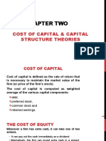 Chapter Two: Cost of Capital & Capital Structure Theories