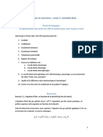 Questions Et Exercices Du Cours 1