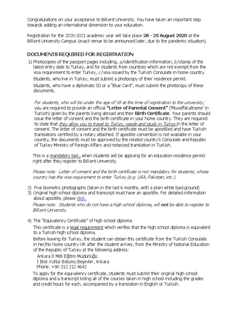 Registration Guide PDF Travel Visa Birth Certificate